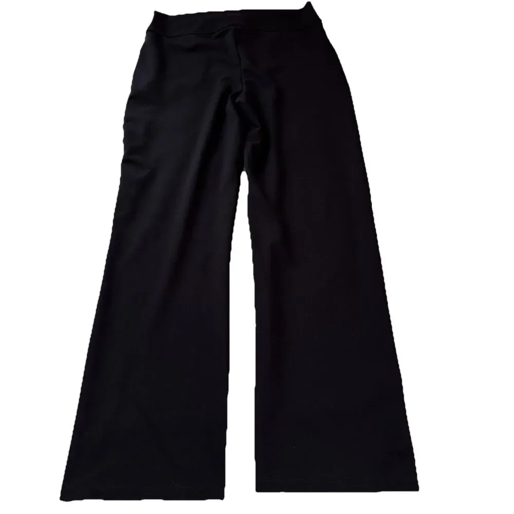 Saint + Sophia Putney Pull On Pants Size 12 Navy Blue Relaxed Straight Pockets - Picture 6 of 16